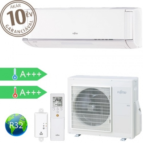 Fujitsu NocriaX ASYG12KXCA/AOYG12KXCA oldalfali inverteres klíma szett 3,4 kW